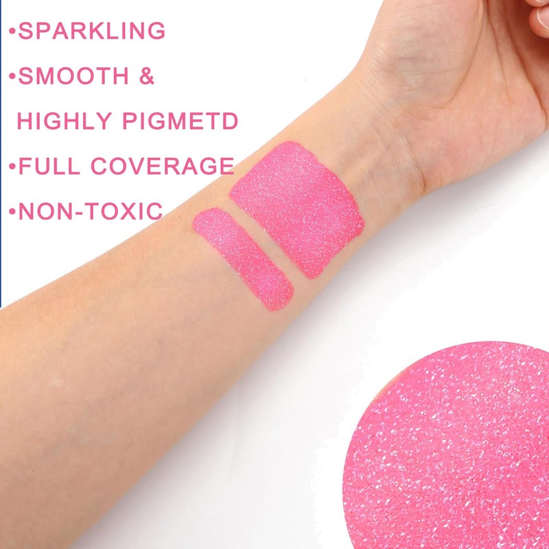 Wismee Hot Pink Eye Black Stick,Sports Glitter Eye Black for Baseball Football Softball, Anti-Glare Under Eye Grease Stick Sports Favor Spirit Day Accessories - Image 3